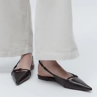 2024 Summer New Style Pointed Toe Comfortable Casual Solid Color Flat Shoes Shallow Mouth Breathable Sandals NO: 8813