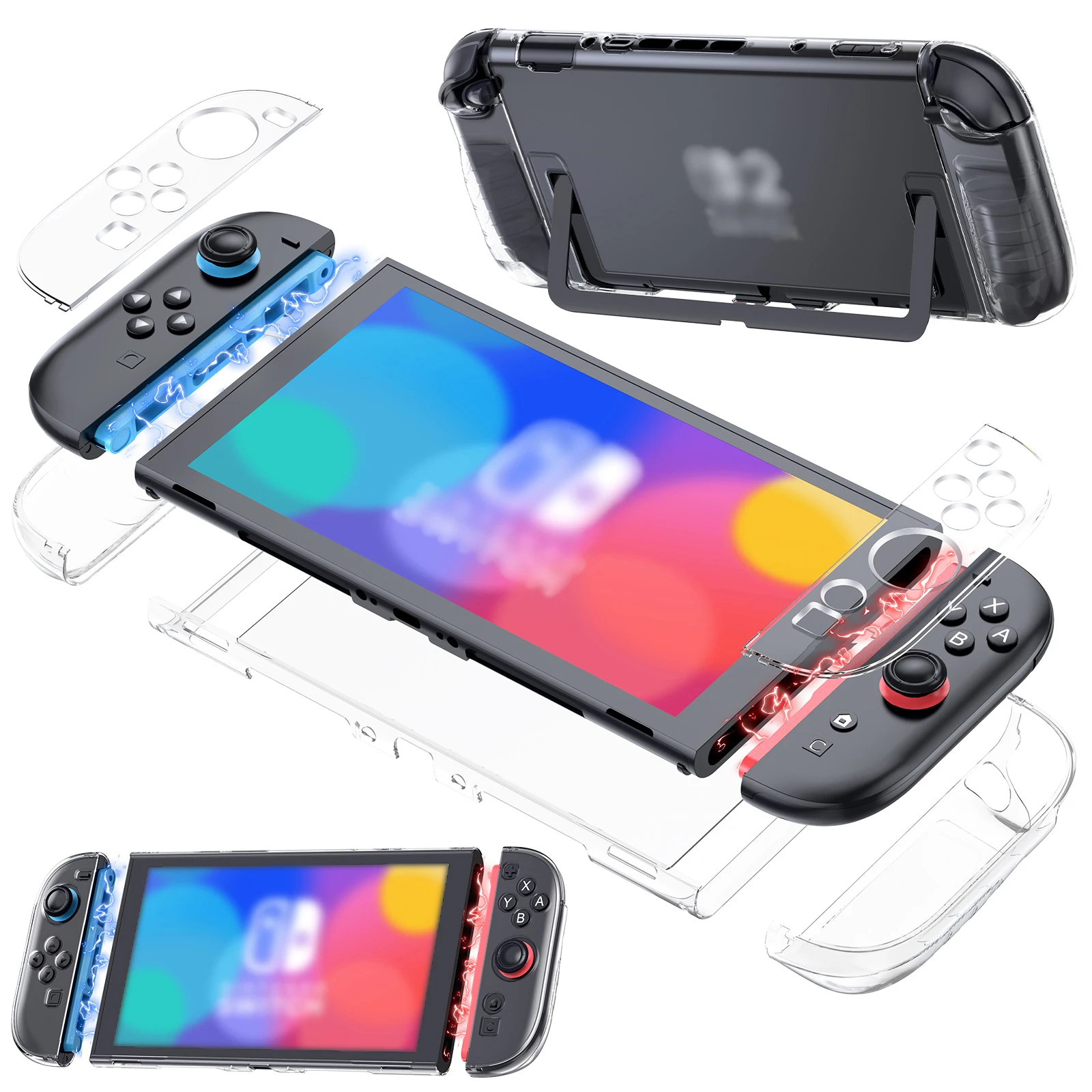 Transparente PC-Hartschale, Schutzhülle für Switch 2, Spielkonsole, Rückseite, vollständiger Schutz für Switch-Zubehör