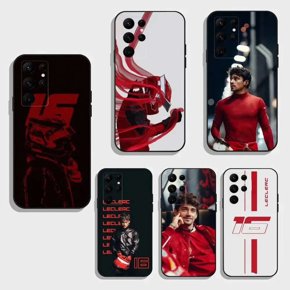 

Racing Driver C-Charles L-Leclercs Phone Case For Samsung S25,S24,S21,S22,S23,S30,Ultra,S20,Plus,Fe,Note,5G Black Cover