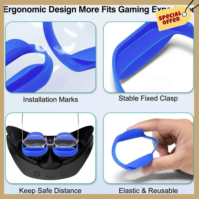 Stable Performance-Eyeglasses Frame Protector Case For PS VR2 Sony Myopia Glasses Scratch Resistant Shade Silicone Soft Protecti