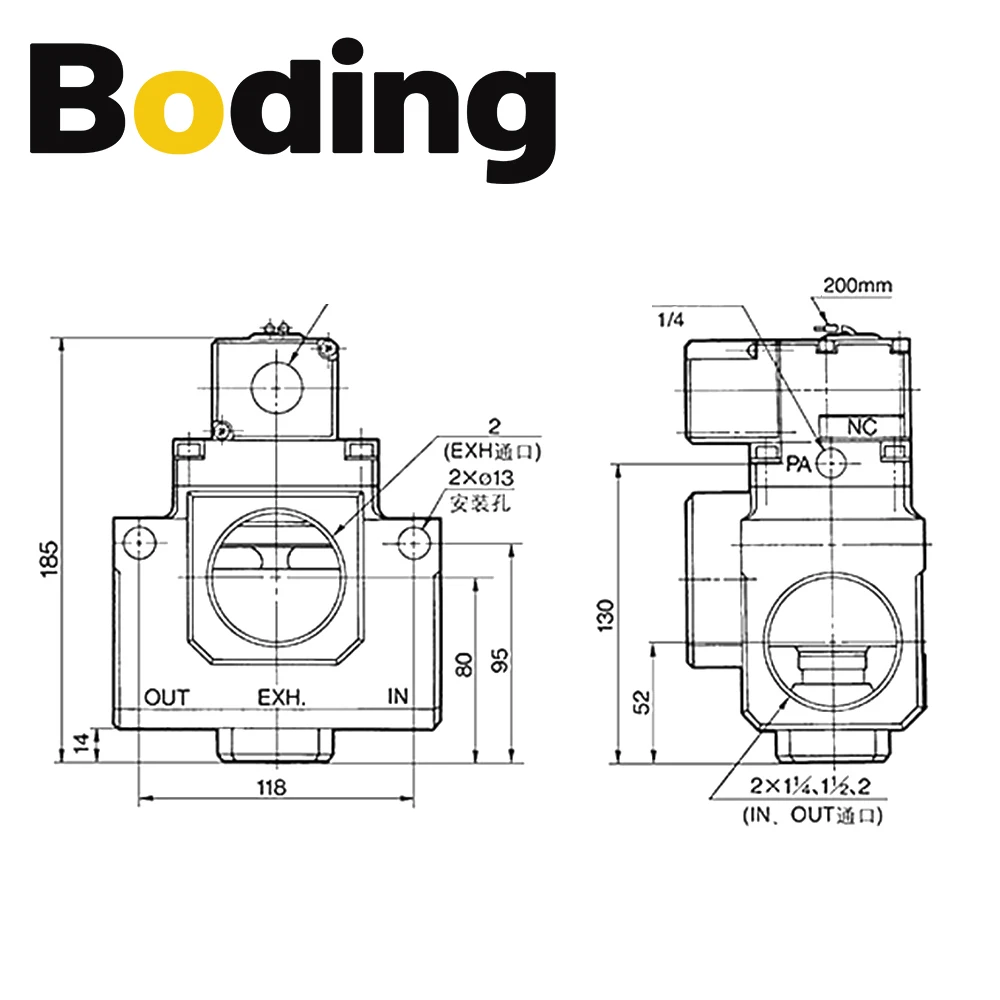 BODING CNC Double Head 3.5KW Air Cooled Spindle Motor 380V 220V ER25 18000RPM 300Hz GDK100-12-24Z For CNC Metal Milling Cutter