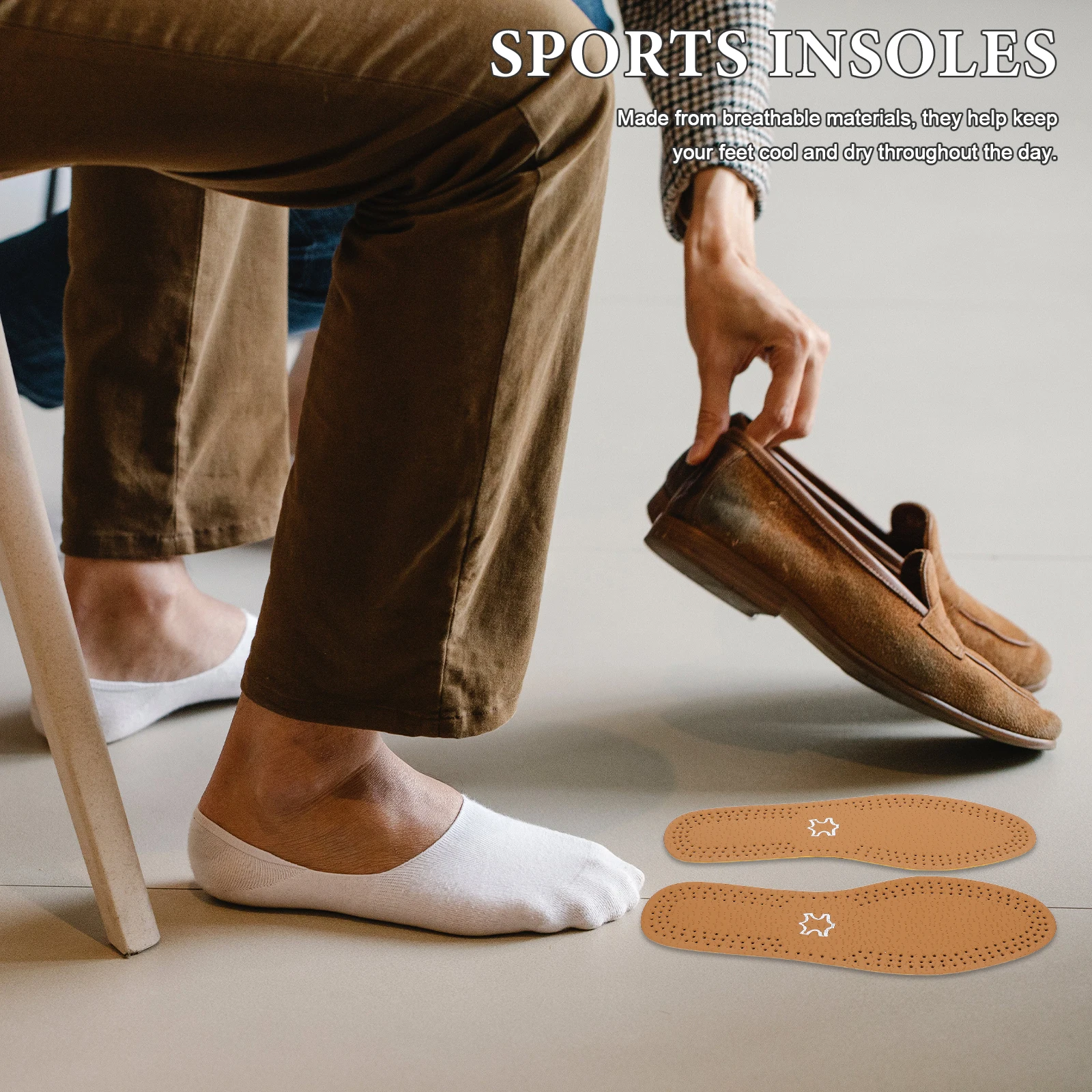 

Sports Insoles Breathable Cushioning Sweat Absorbing Shoe Inserts For Running Walking Training Shoes Men Women Size 39/40