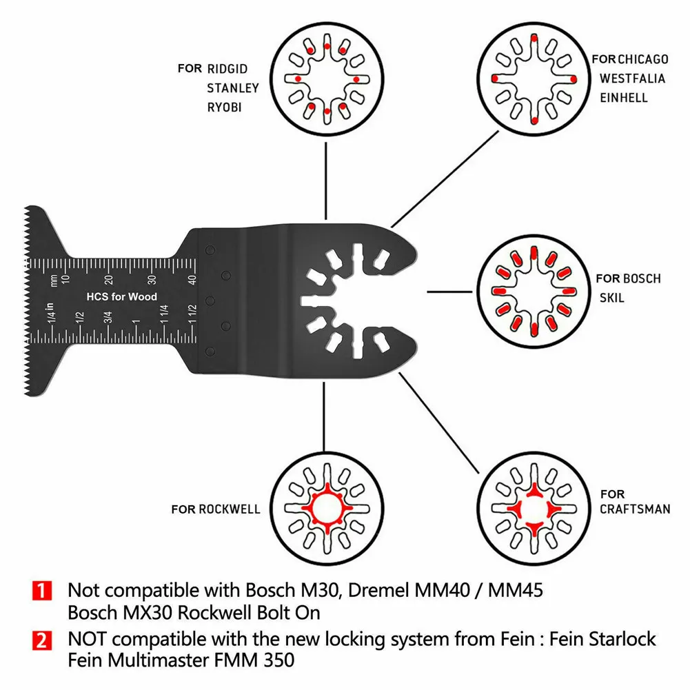 124 Stuks Quick Change Oscillerende Multitool Zaagblad Voor Fein Black & Decker Bosch Chicago Roybi Milwaukee Makita Craftsman dewalt