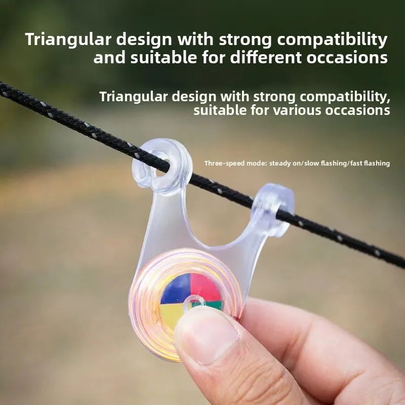 LED Tent String Rope Guard Hanging Light Mini Flashlight Waterproof Outdoor Camping Fishing Warning Safety Lamp