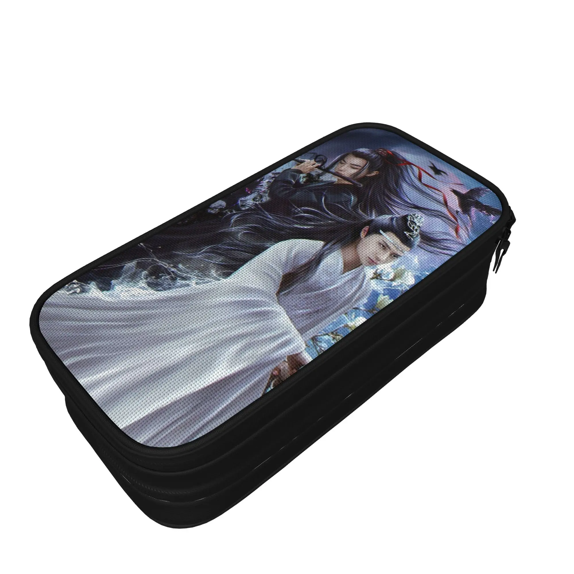 Lovely WangXian The Untamed Pencil Cases Lan Wangji Wei Wuxian Pencilcases Pen Holder Student Big Capacity Bag School Stationery