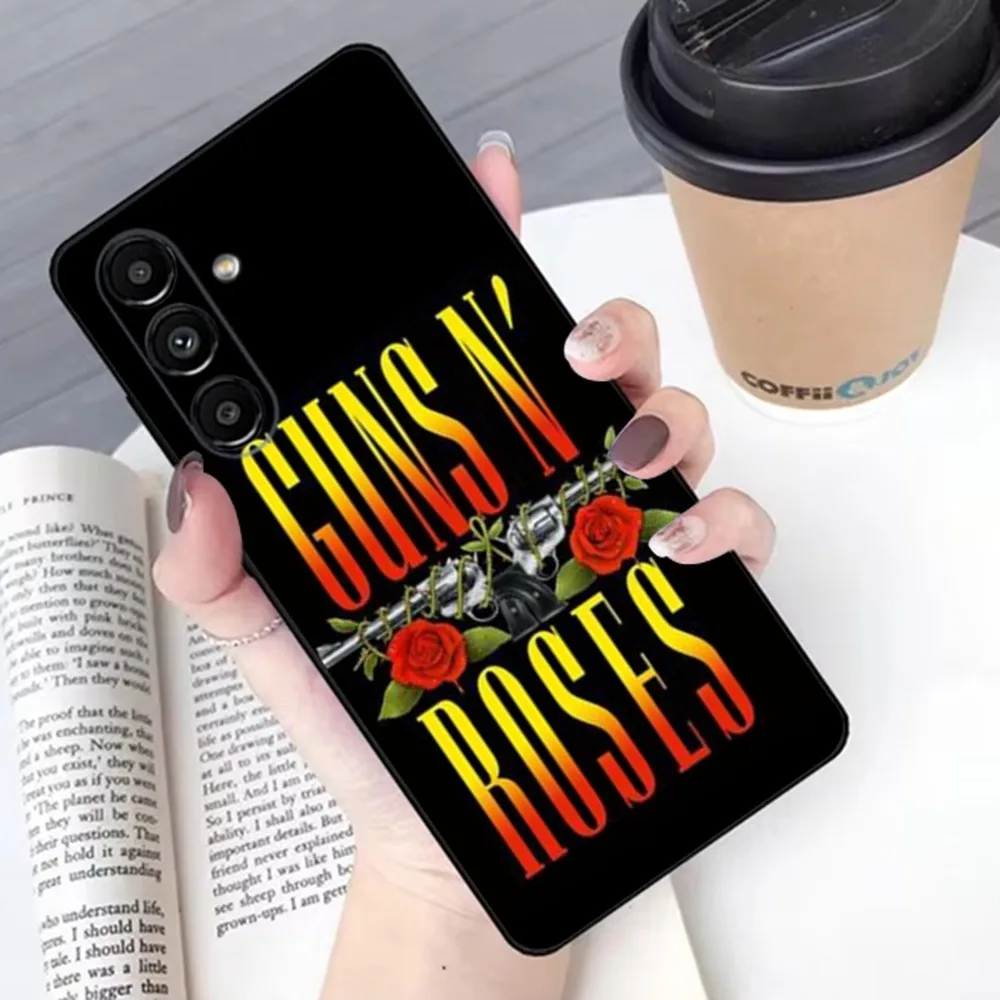 Guns N R-Roses  Phone Case For Samsung S24,23,22,30,21,10,9,Ultra,Plus,Lite,FE,Soft Silicone Black Cover