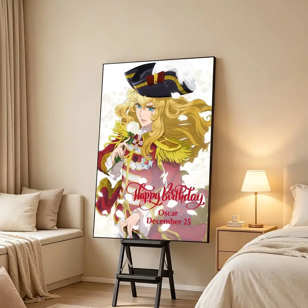 Rose of V-Versailles Lady O-Oscar Poster High Quality Dorm Living Room Aesthetic Wall Decoration Painting Stickers Gift