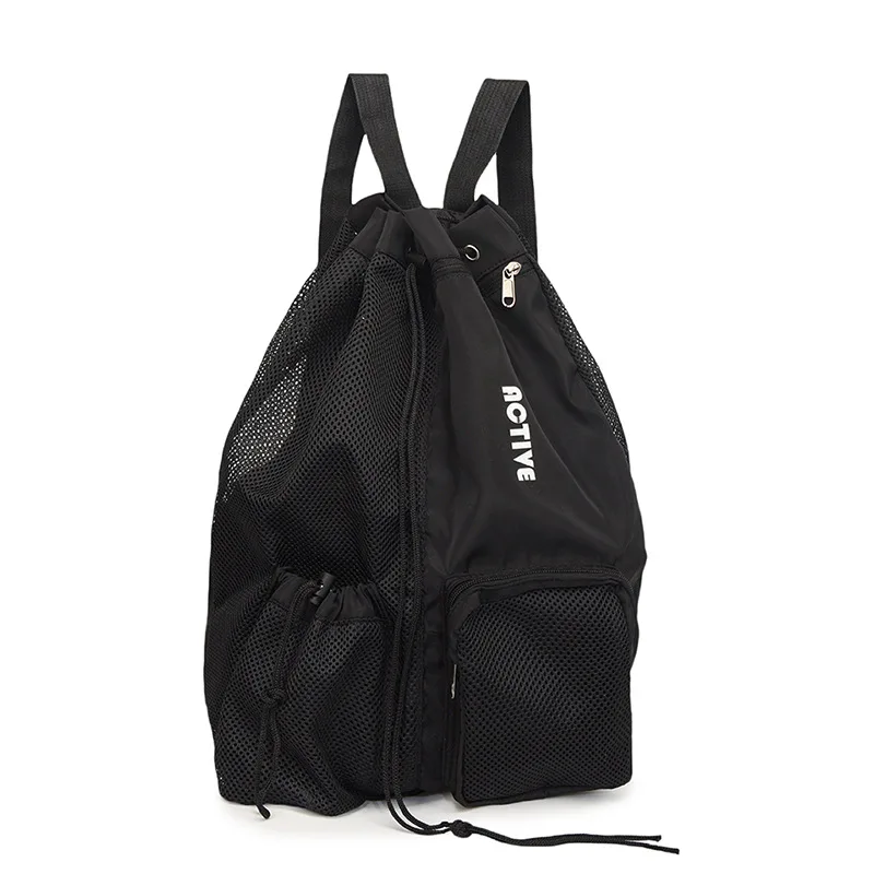 Drawstring Backpack Basketball Sports Bag, Water-Resistant Hiking Backpack for Swimming, Outdoor Camping, Gym Daypack