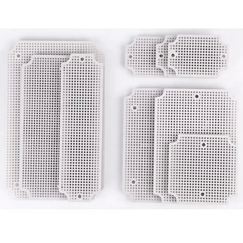 Placa de rejilla de panal de plástico, caja de conexiones impermeable, placa porosa, instalación fija, instrumento de plástico, accesorio de placa inferior