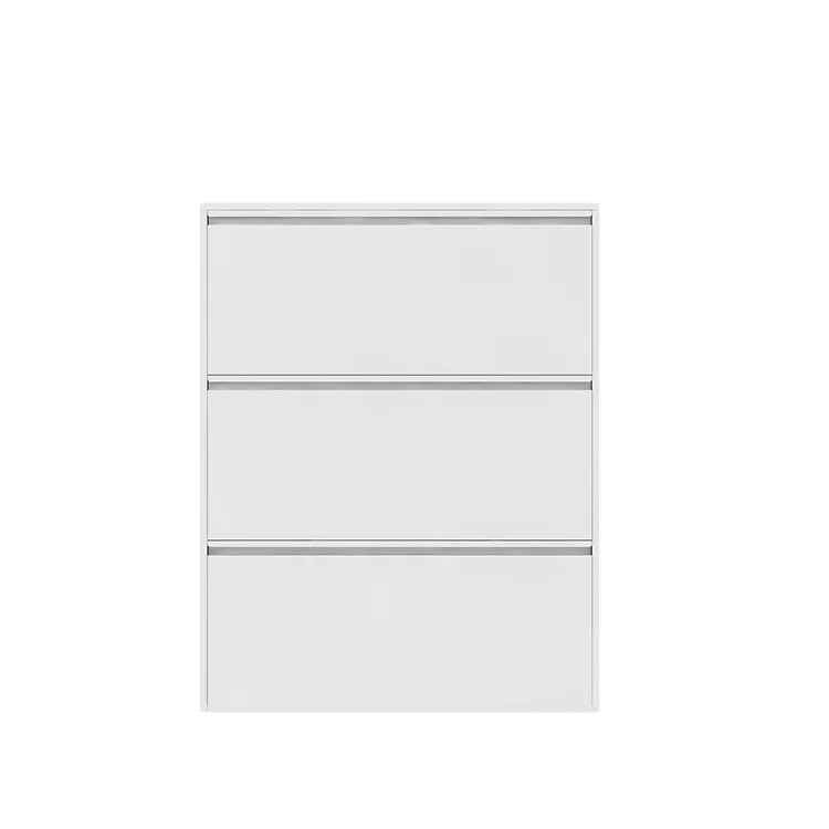 

Modern Factory Large Furniture Rack Storage Shelves Be Fixed to the Wall 3-layer Steel Small Size Metal Shoe Cabinet