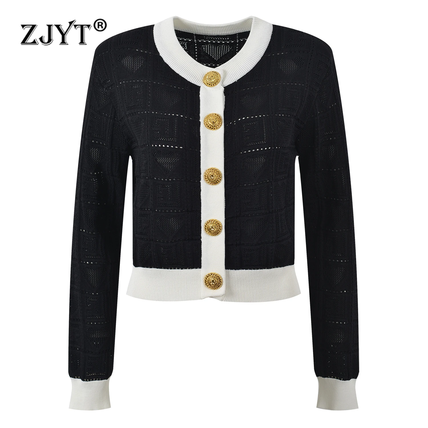 ZJYT Autumn Winter Cardigan Sweaters Skirt Suits for Women Knitting Tops Single Breasted Knitwears Jersey Mujer 2024 New Fashion