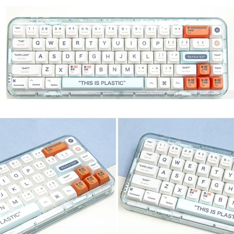 Keycaps 133PCS THIS IS PLASTIC Keycaps XDA Full Set Keycap DyeSubbed Thick PBT for Gaming Mechanical Keyboard