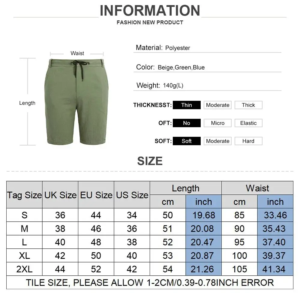 Solid Linen Shorts for Men Clothing 2024 Summer Casual Loose Shorts Fashion Street Style High Waist Pants Beach Shorts