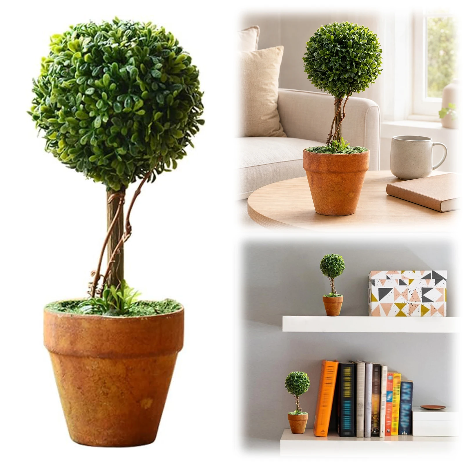 Plant Pot Small Desk - Piccole Piante Finte per Decorazione Scaffali,