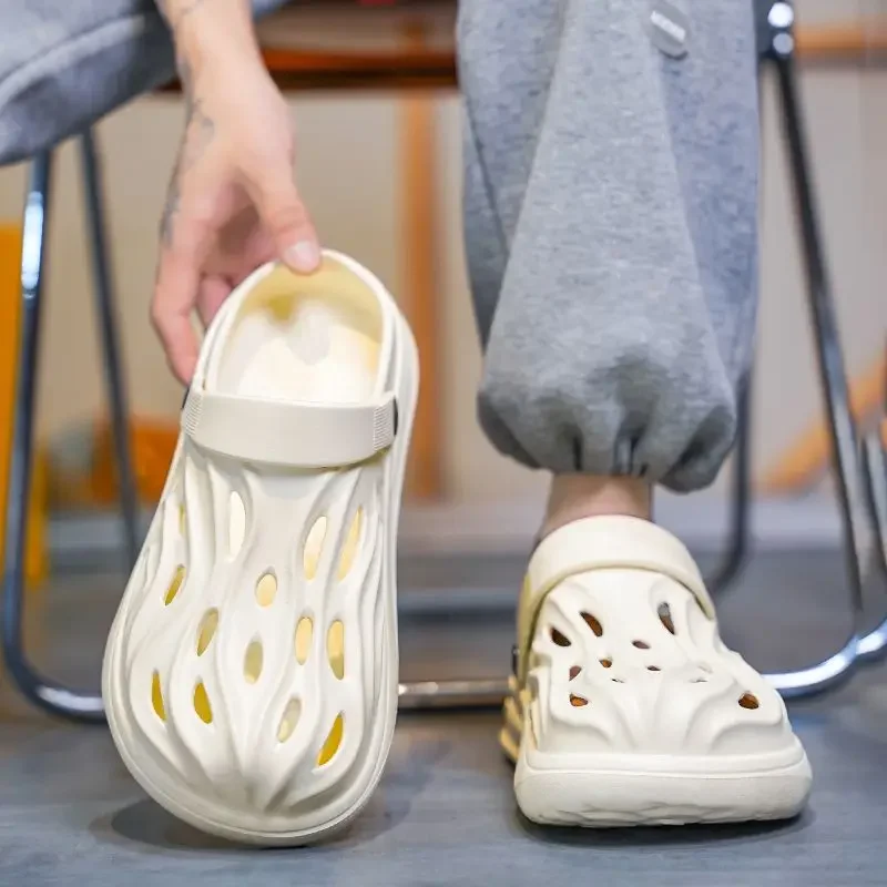 

Сандалии мужские с дырками на мягкой платформе сабо тапочки для мужчин дешевые жидкостные оригинальные Eva ПВХ низкая цена дизайнерская роскошная обувь для взрослых