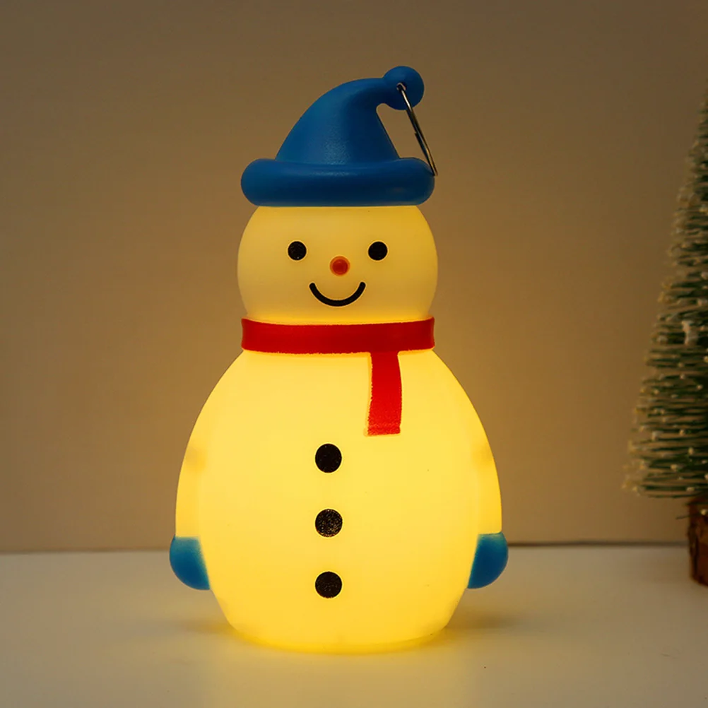 

2Pcs Snowman Decor LED Lights USB Operated Red Blue Hat Desktop Bedroom Holiday Gifts Christmas naments Indoor Lamps
