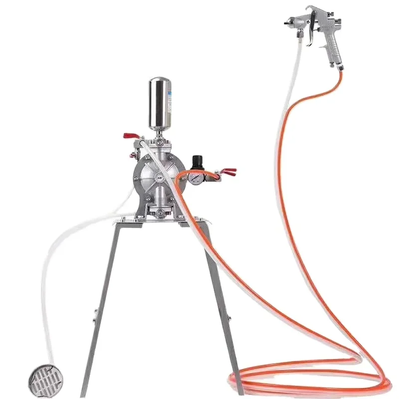 A10 Double Air Diaphragm Pump and Spray Gun Kit Air Painting Machine Coat System A-10 Paint Industrial Pump