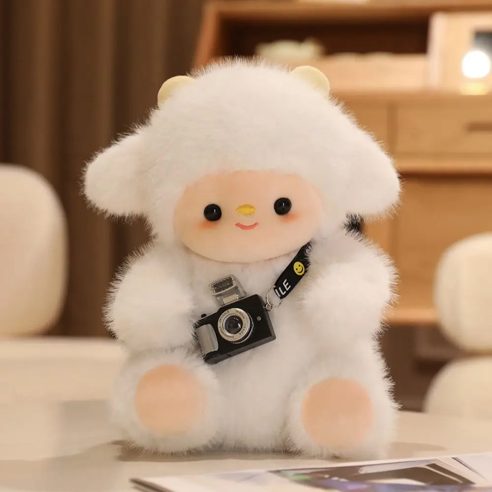 PP-Baumwolle, weiße Schafe, Plüschtiere, beweglich, kann klatschen, Tier, Bär, Igel, Puppe, flauschig, bequem