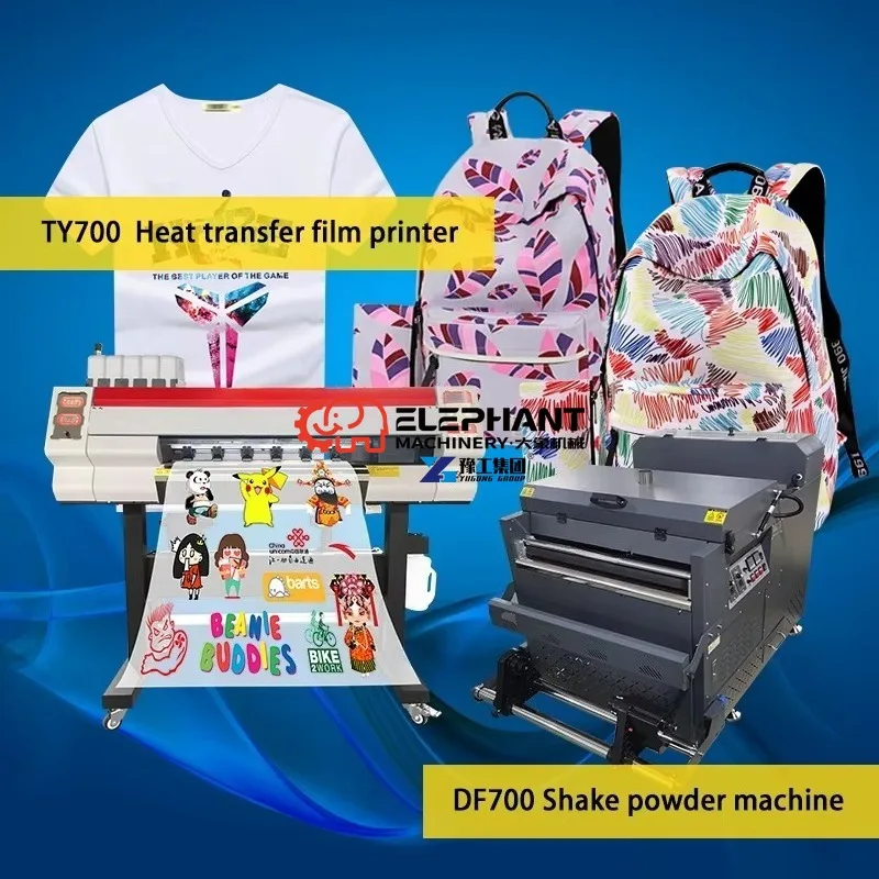 Hot Sale Multifunction 60cm I3200 Heads Fast Speed Heat Transfer Garment Hoodie Shoes Canvas Bag DTF PET Film Printer