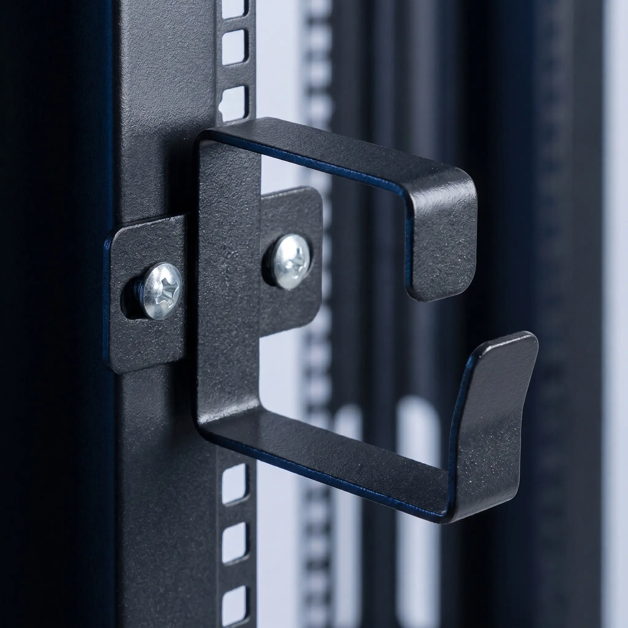 2Pcs Rack Cable Management Hook Vertical Server Cabinet Cable Organizer 2.6x1.8x1.6in Network Rack Mount Wire Guide