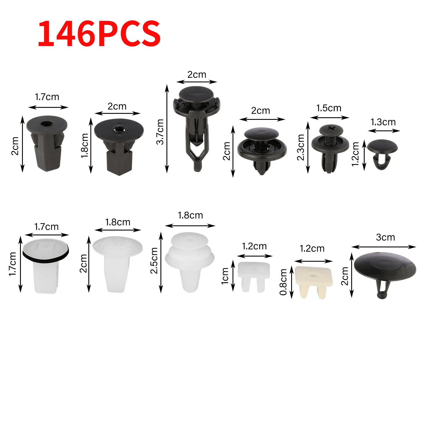 146PCS Für TOYOTA LEXUE Kotflügel Tür Haube Stoßstange Auto Trim Clips Körper Retainer Kit