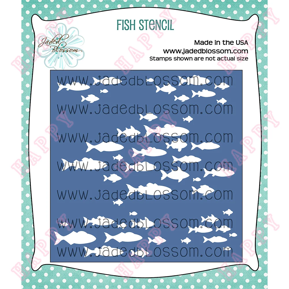 Stencil di plastica Stencil di pesce sfondo Stencil di stratificazione fai da te pittura Scrapbooking colorazione goffratura Album modello decorativo