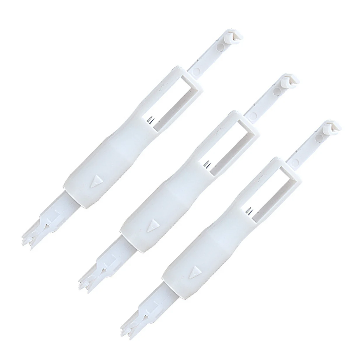 3 Pcs Device Sewing Machine Needle Threader Loop Embroidered White Inserter Elder Machines