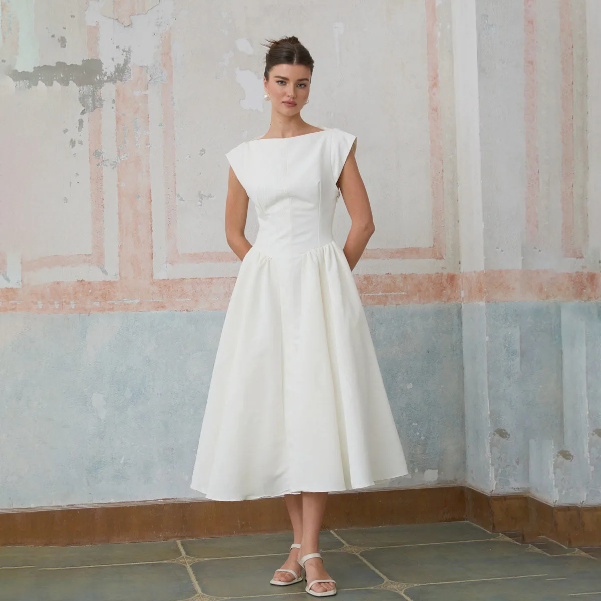 KWTX 2026 Abito da festa elegante con ritaglio senza schienale da donna Slim Fit Vita stretta da sera per ufficio Primavera Estate Design di lusso Chic
