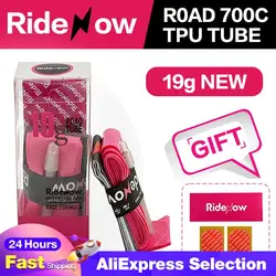 Ridenow-Tubo de TPU ultraligero para bicicleta de carretera, neumático interior superligero de 700X 18-28c, 45mm, 65mm, 85mm, 700c, 19g