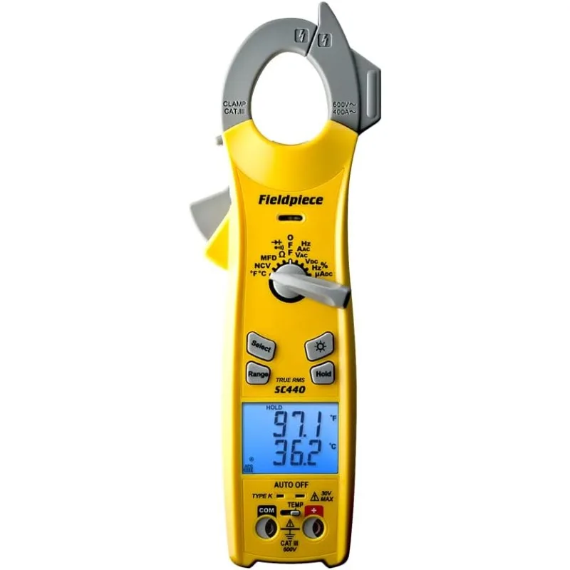 SC440 True RMS Clamp Meter with Temperature, Inrush Current, Capacitance and Backlight