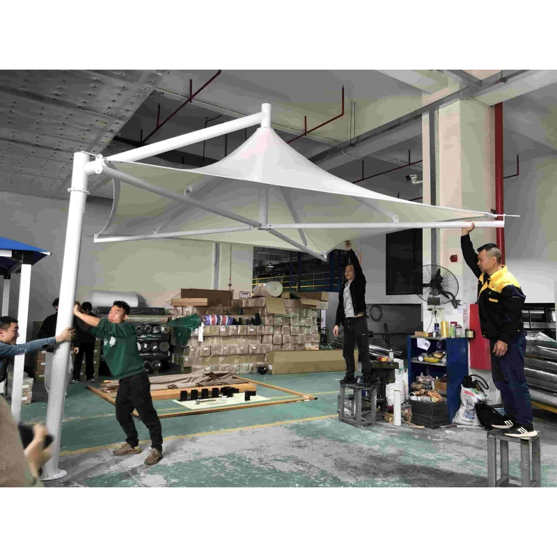 custom.Heavy Duty Outdoor Aluminum Frame with Polyester Sail Membrane Structure Fabric Strength