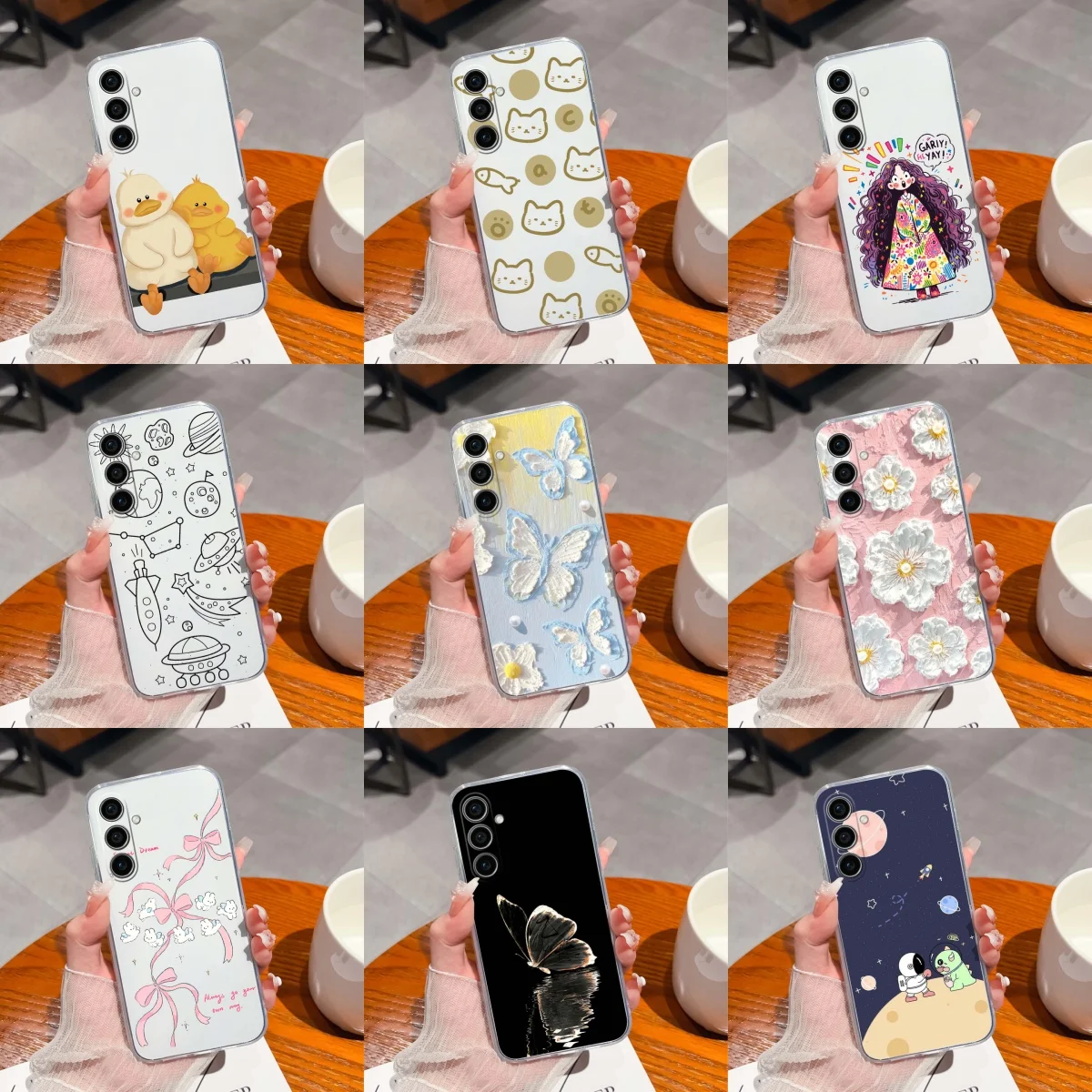 For Samsung Galaxy S25 FE Case Fashion Girl Daisy Portable Camera Protection Clear Shell For Samsung S25 FE s25fe Coque Fundas