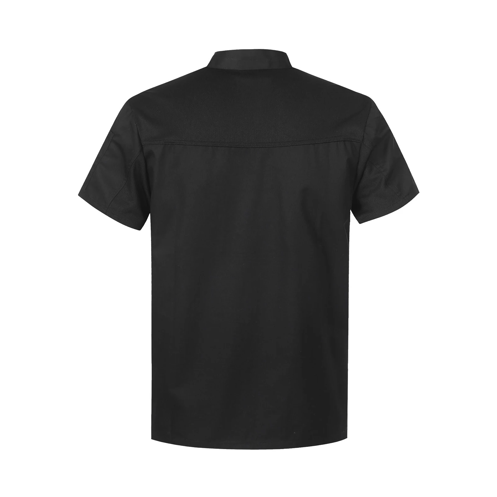 Abrigo de Chef de manga corta para hombre y mujer, chaqueta de Chef para restaurante de cocina, uniforme de panadería, café, Hotel, cantina, camarero, ropa de trabajo, camisa