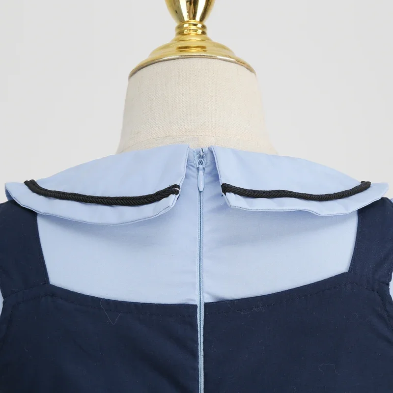 RT01 Zoo Movie Judy Cartoon Clothes Girl Police Woman Role Playing Dress 2PCS Korean Kids Rabbit Clothing Set*Jk2