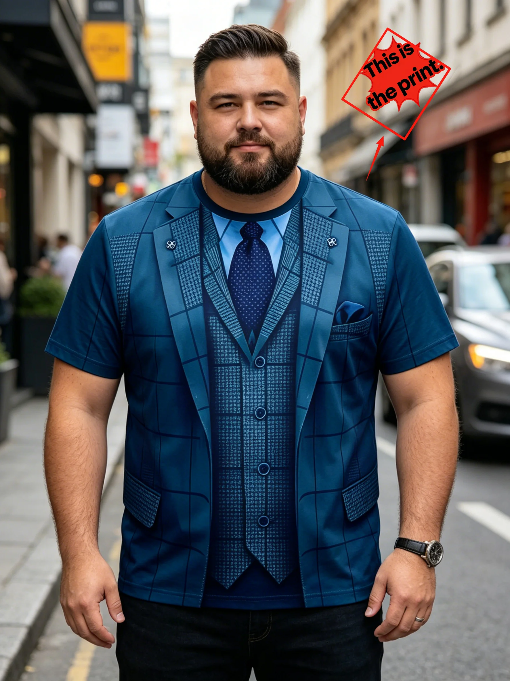 Men's 3D Printed Fake Suit Vest Tie Graphic T-Shirt Crew Neck Short Sleeve Formal Novelty Casual Tee