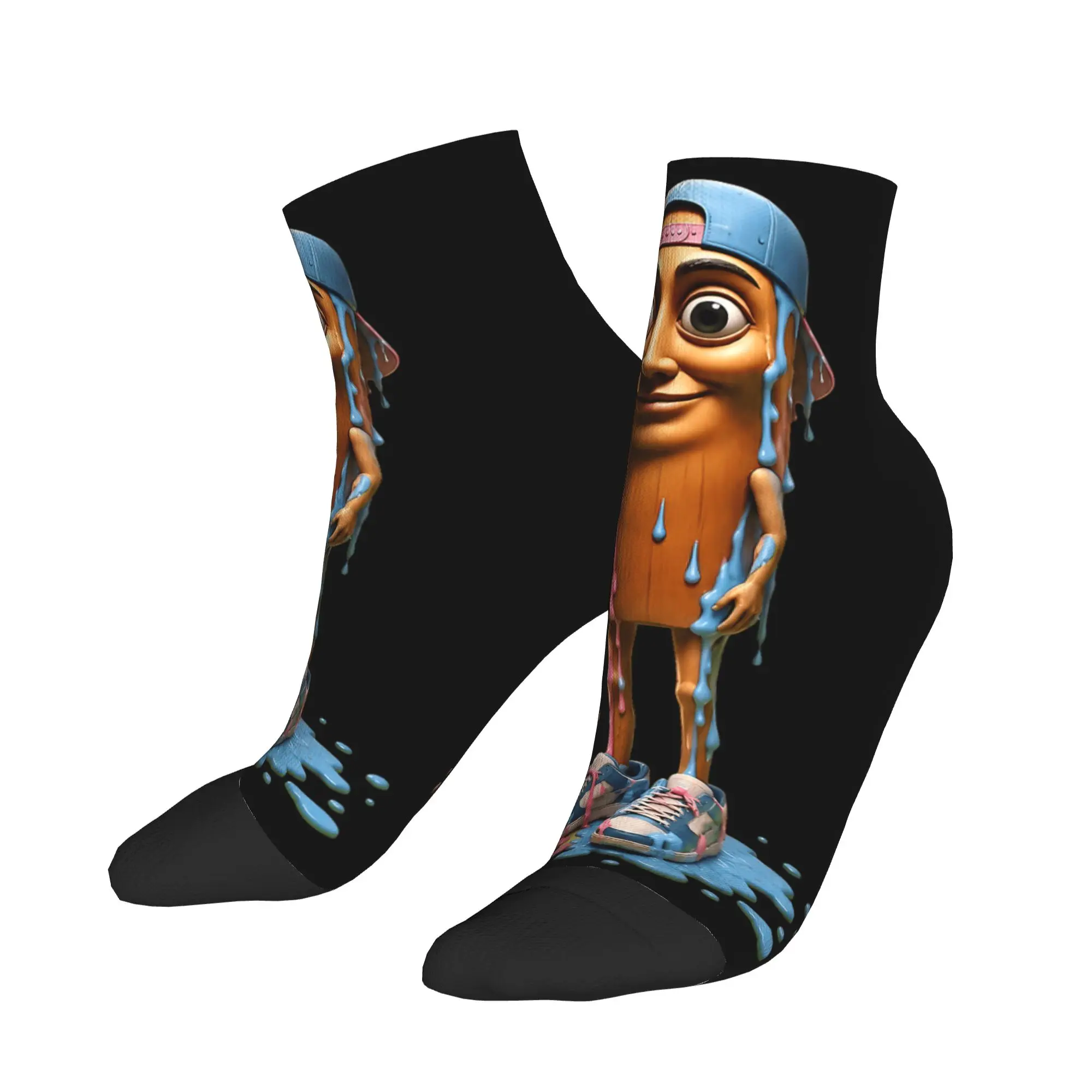 

Tung Tung Tung Sahur Baseball Ice Cream Drip Funny Brainrot Casual Socks For Men Leisure Ankle Socks Spring Outdoor Anti Sock