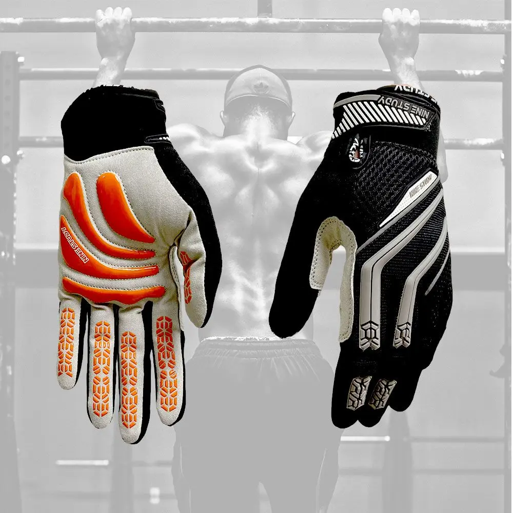 Full Finger Bodybuilding Gym Gloves Weightlifting Dumbbell Training Anti-Slip Fitness Gloves Crossfit Gloves