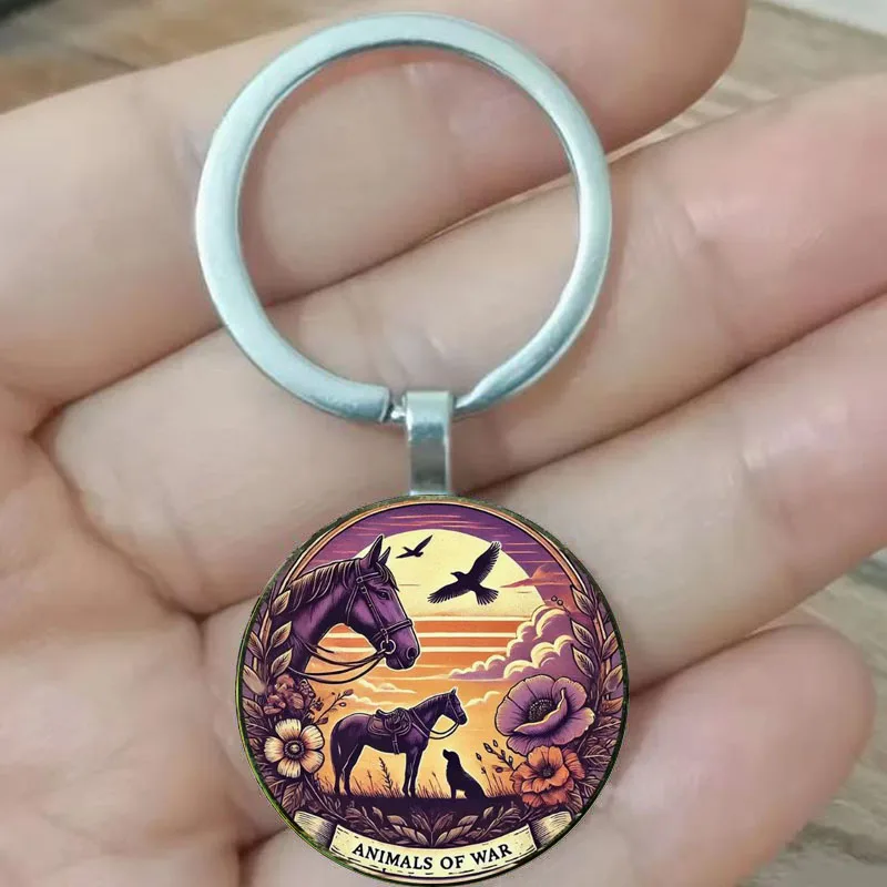 

Vintage history enthusiast keychain for horses, cows, and dogs