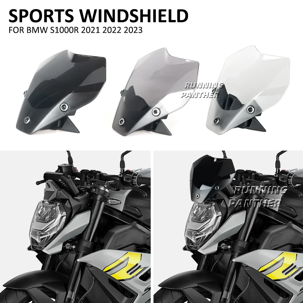 

NEW Motorcycle Spoiler Windscreen Windshield Wind Deflector Screen Shield Spoiler FOR BMW S1000R S 1000 R S 1000R 2021 2022 2023