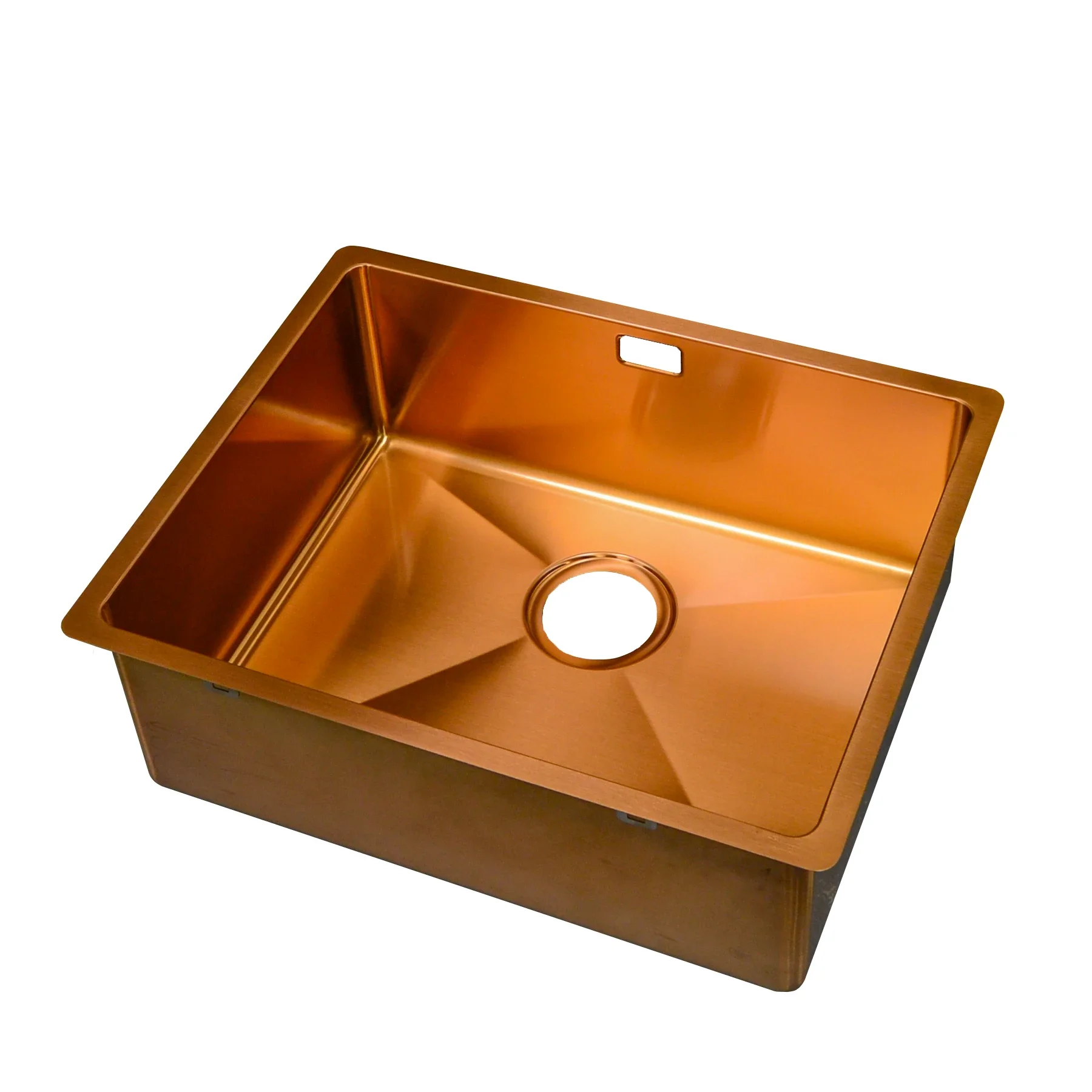 Copper Brushed Nano Finish Simple Single Undermount Copper Kitchen Sinks