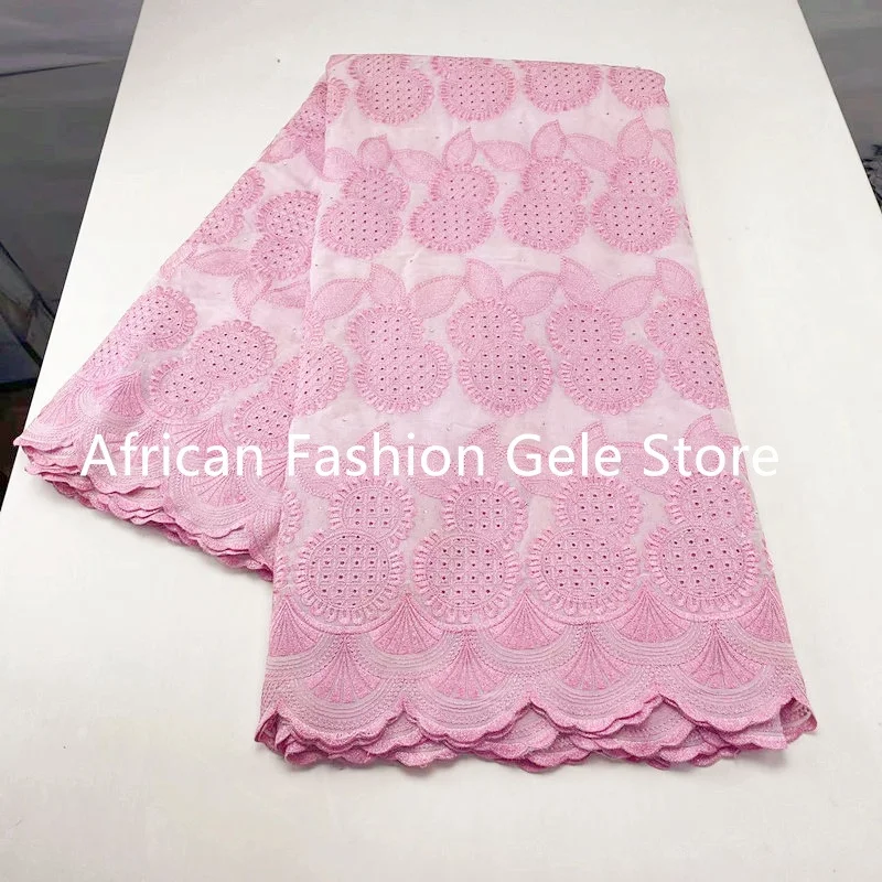 

5 yard Swiss lace fabric 880 Embroidery African 100% cotton fabrics Swiss voile lace popular style