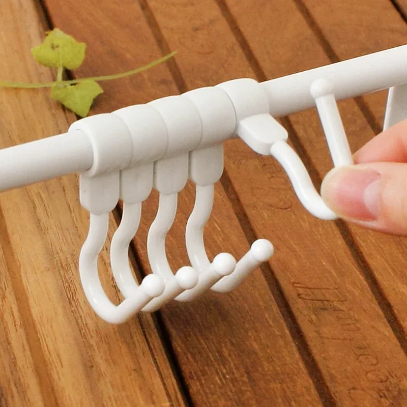 Kitchen Hanger Rack Plastic Toilet Paper Roller Stuck on Board Under Cabinet Hooks Removable 5pcs Hooks Hanger Behind Door Racks
