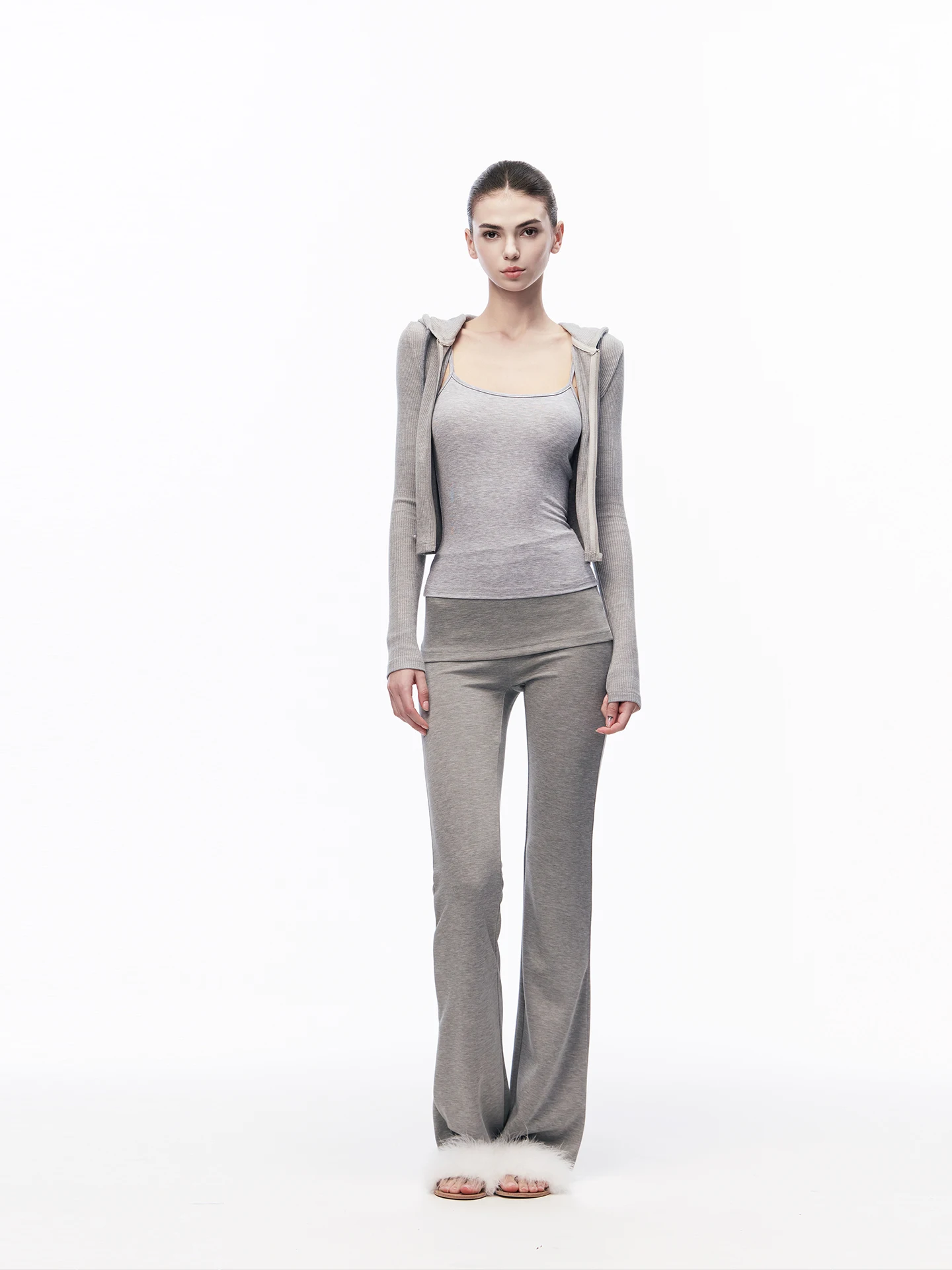 

ay Micro Flare Yoga Pants Women's Slim Design Spor Casual Pants American Hot Girl Bell Bot Pants Low Waist Elastic Wai...