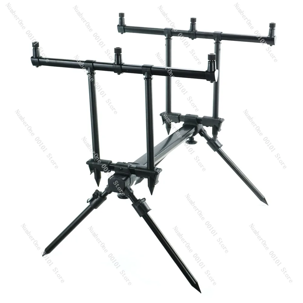 support-de-canne-a-peche-telescopique-a-trois-tetes-en-alliage-d'aluminium-pliable-rapidement-pour-cannes-de-peche-en-mer-de-style-europeen-pour-objets-volumineux-transfrontalier