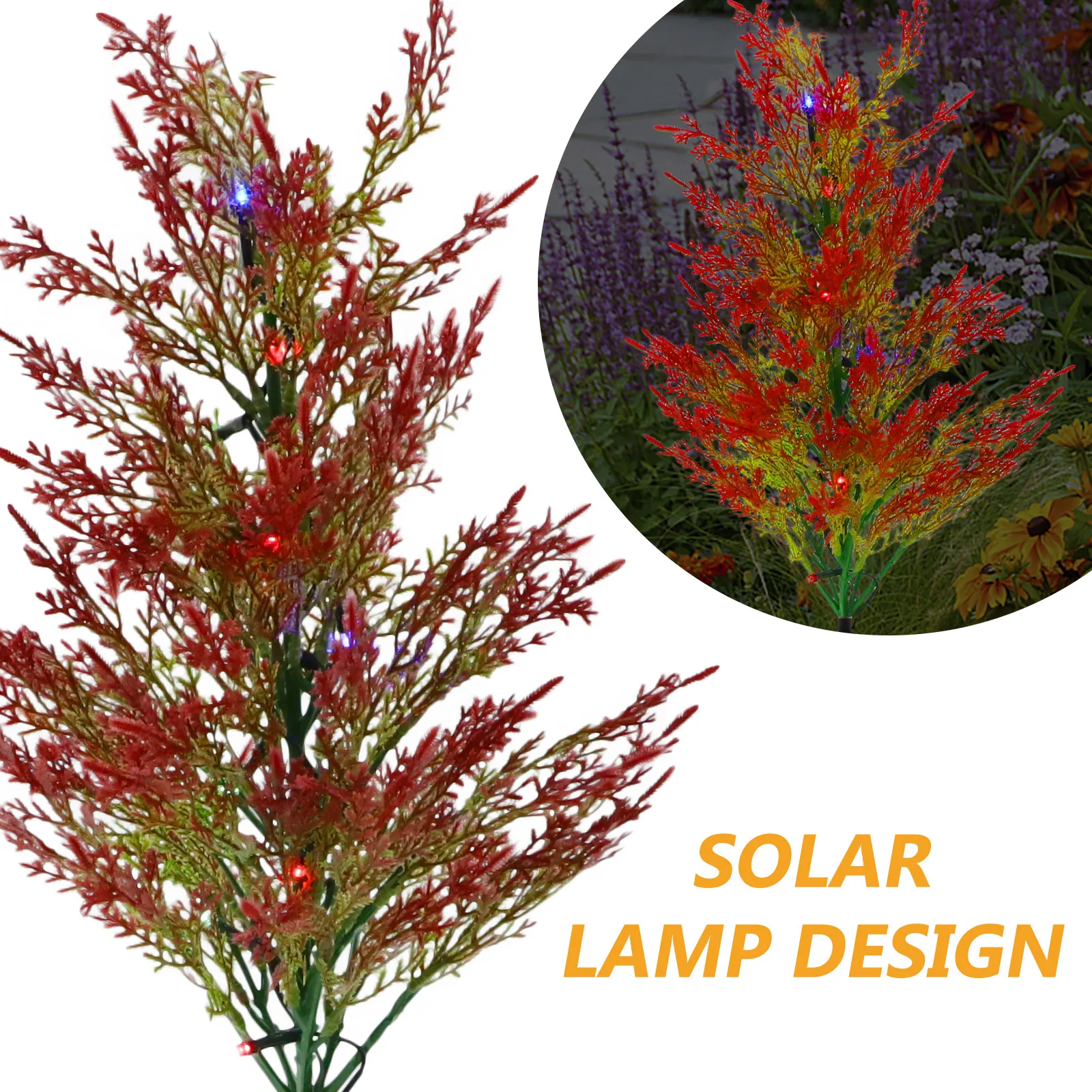 

Christmas Lights Tree Outdoor Solar Powered Plant Decorative Abs Stake Lighting