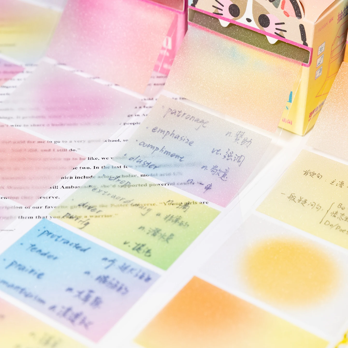 110 قطعة/صندوق سحب التدريجي مذكرة الوسادة الإبداعية مثبت ملاحظة لاصق تسميات ملصق DIY بها بنفسك سكرابوكينغ ملصقات طالب المسيل للدموع المفكرة #6