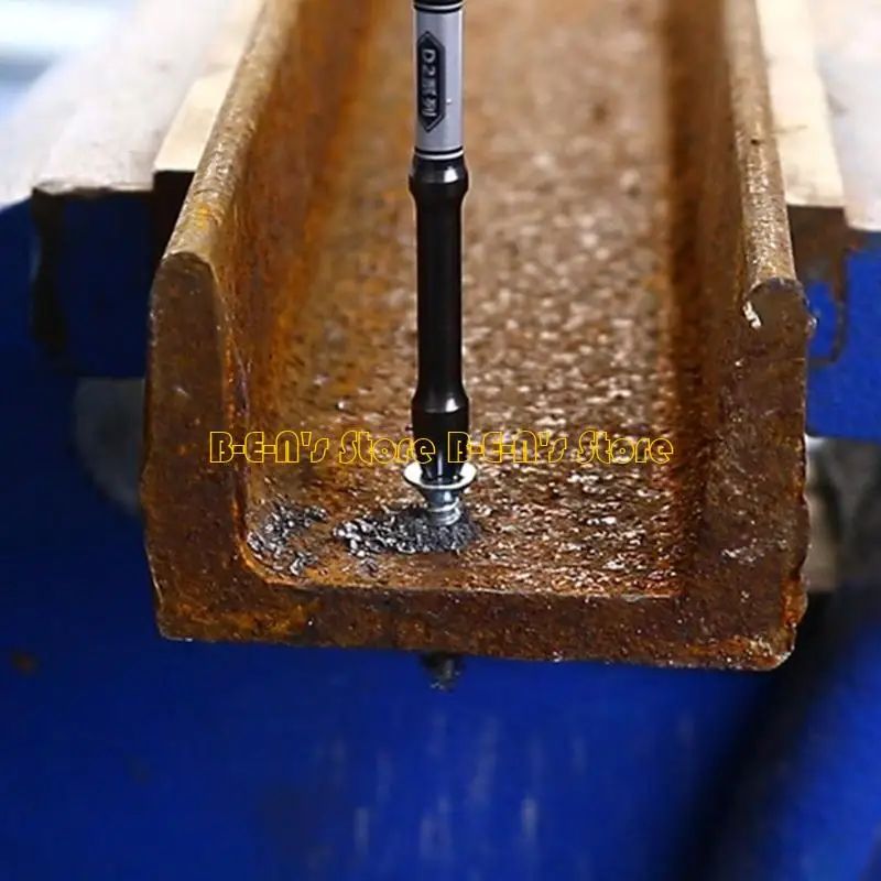 Y1AD 10pcs Obeng Set Kuat Magnetik Batch Head Steel Slotted Obeng Bit