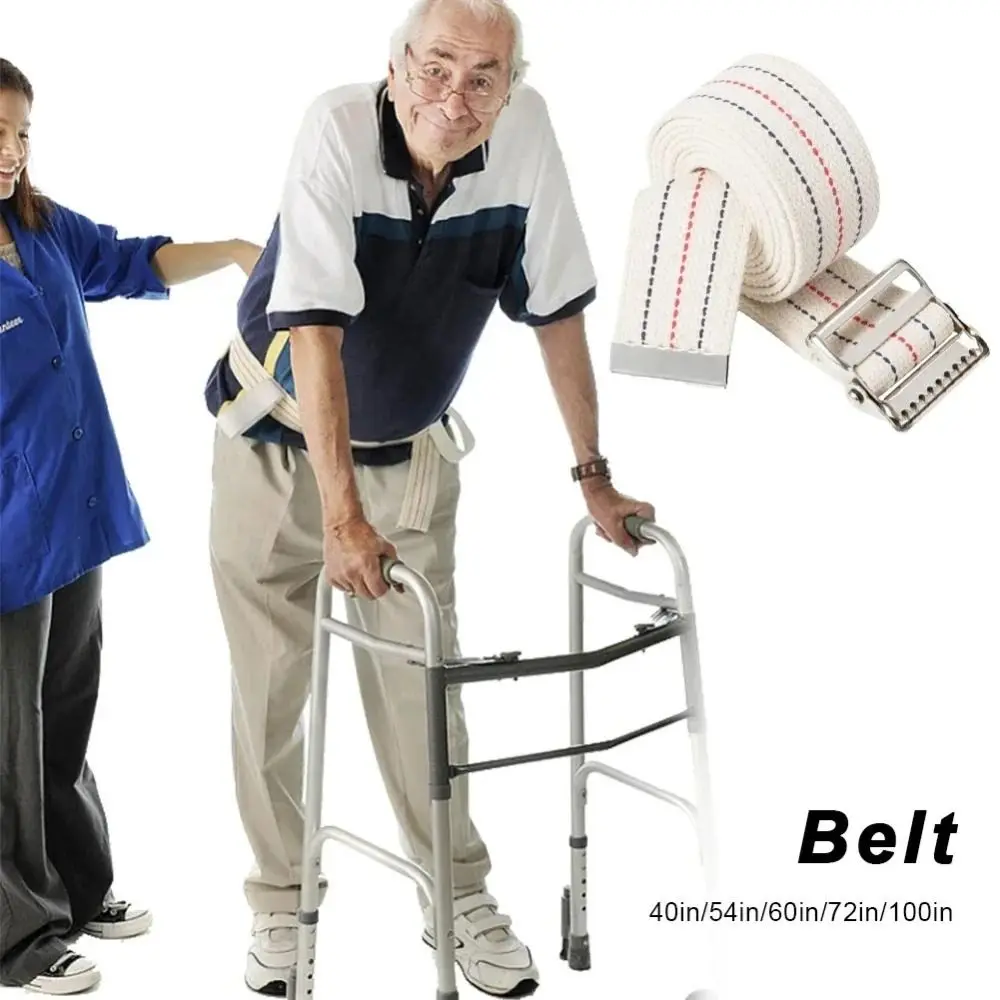 

Professional Metal Buckle Transfer Belt Adjustable Nylon Gait Belt Durable Lifting Belt Elderly