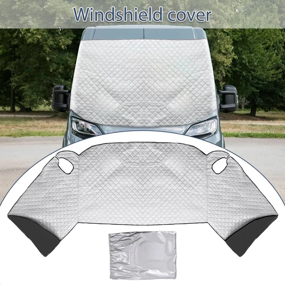1PC Motorhome Thermal Windscreen Screen Cover Wrap Black Out Blinds For Fiat Ducato Peugeot Boxer Citroen Relay Rv Screen Cover