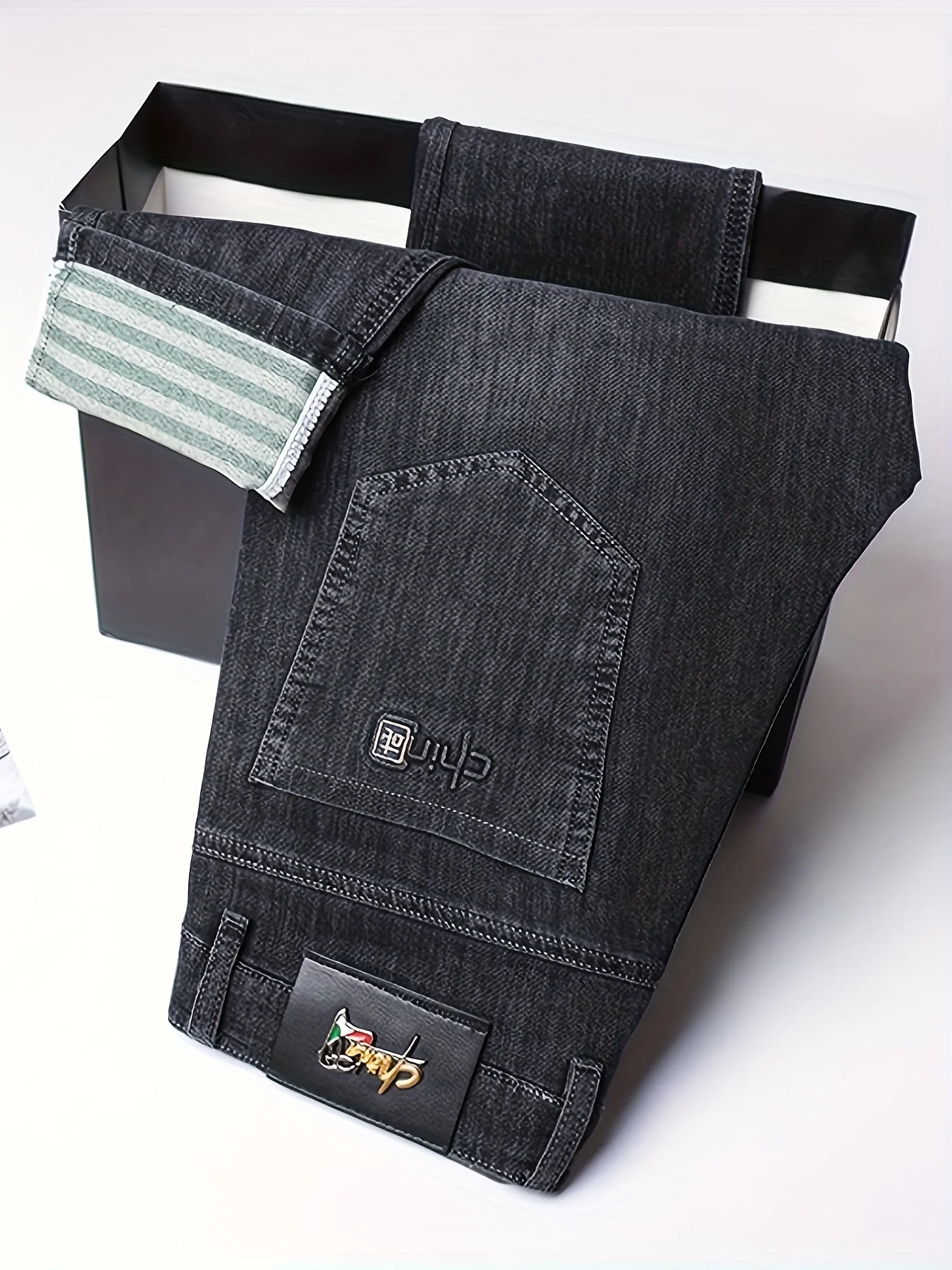 2026 Spring Summer Thin Classic Men's Business Jeans Stretch Trousers Casual Straight Denim Pants Brand Male Clothing 28-40